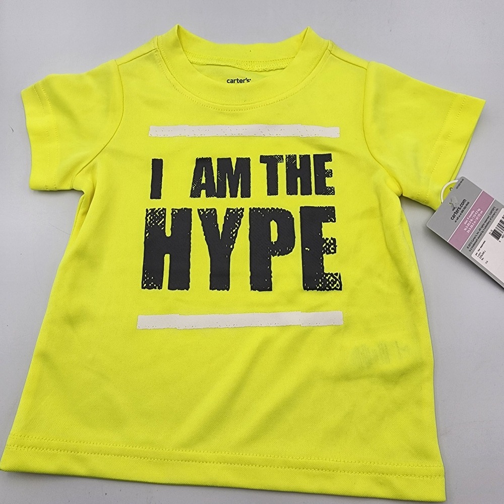 Carter's‎ Neon Yellow I am The Hype Graphic Tee Shirt - 9 Months NWT